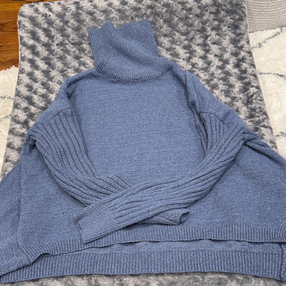 Cozy Blue Turtleneck Sweater